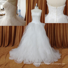 Gorgeous Fast Delivery Romantic Organza Ruffle Wedding Dress